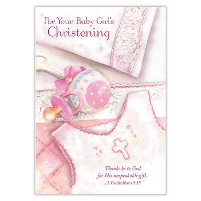 For Your Baby Girl's Christening - Girl Christening Card