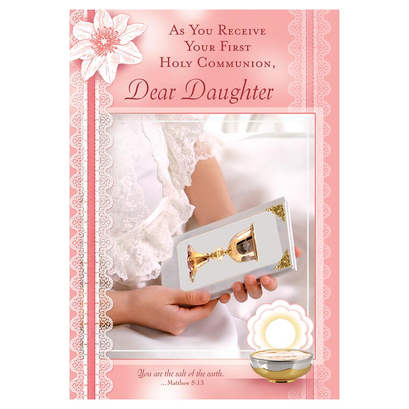 As You Receive Your First Holy Communion Dear Daughter Card