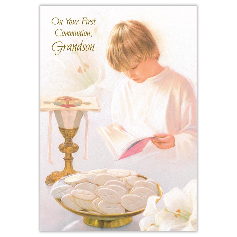 On Your First Communion, Grandson Card