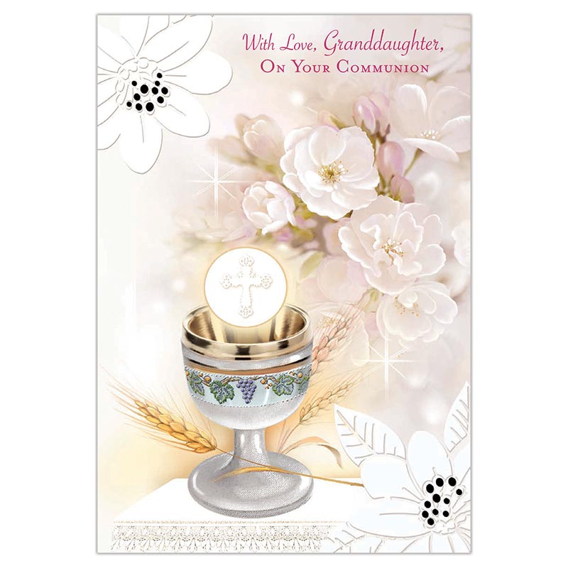 With Love, Granddaughter, on Your Communion Card