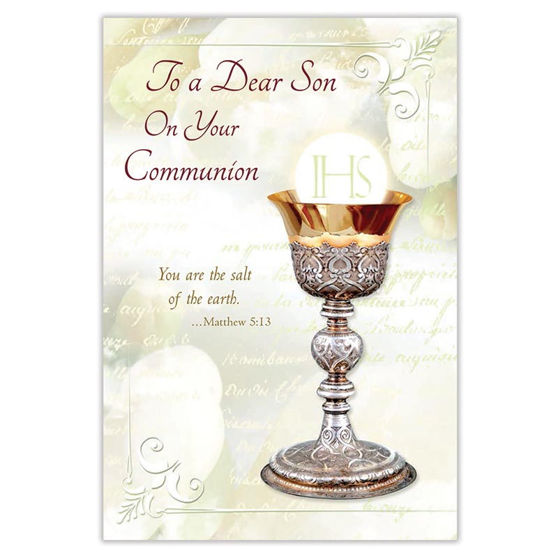 To a Dear Son on Your Communion Card