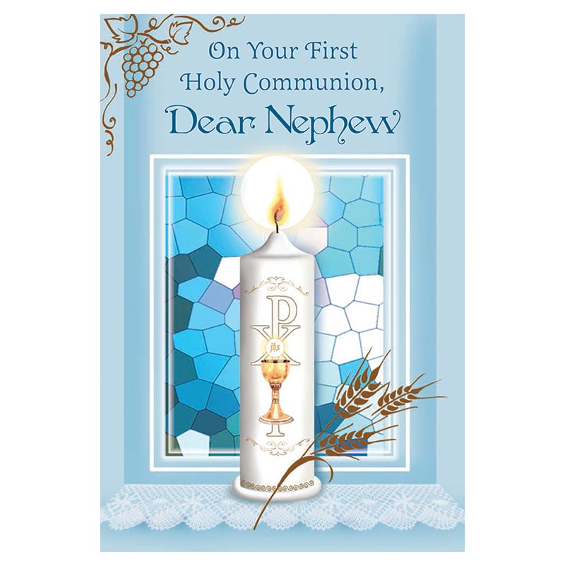 On Your First Holy Communion Dear Nephew Card