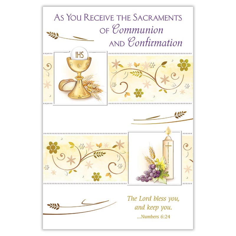 As You Receive the Sacraments of Communion and Confirmation Card