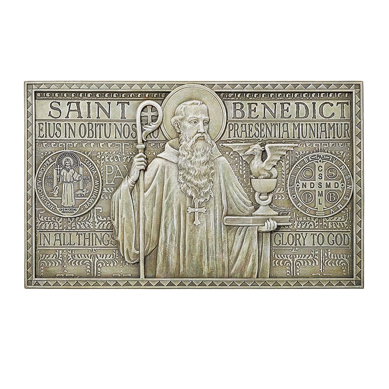 Saint Benedict Garden Plaque