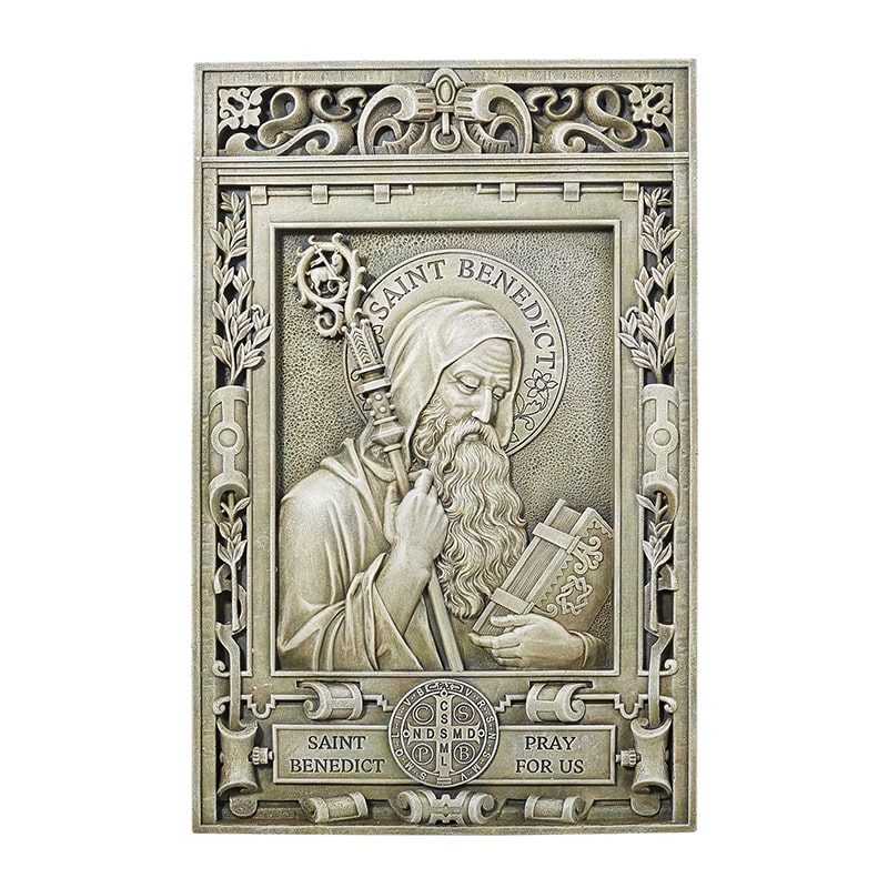 Saint Benedict Garden Plaque