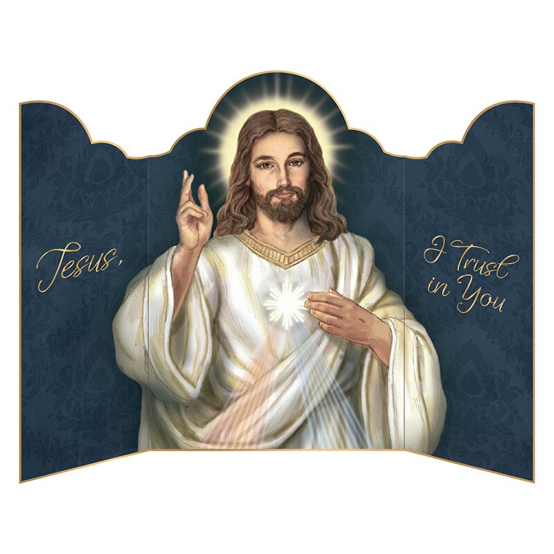 Triptych Card - Divine Mercy