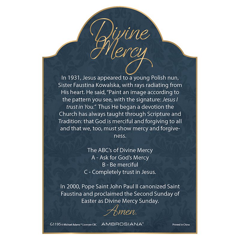 Triptych Card - Divine Mercy