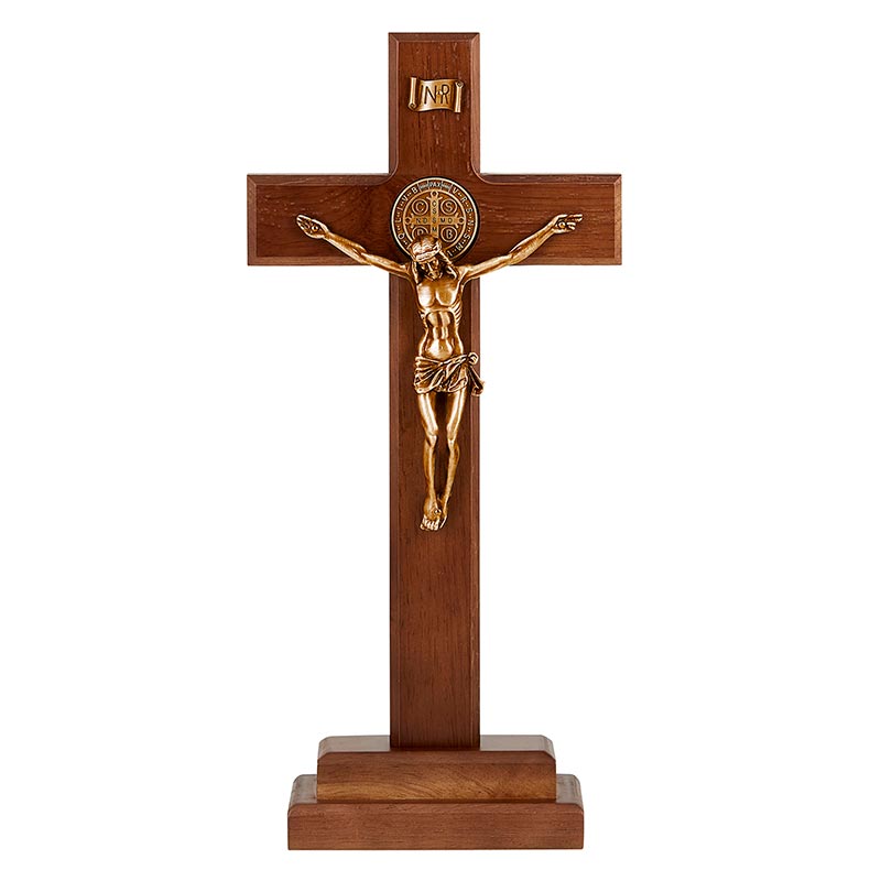 Saint Benedict Standing Crucifix