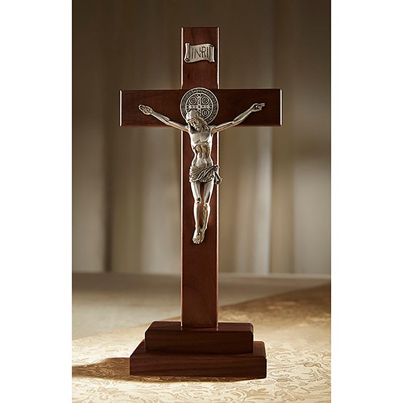 Saint Benedict Standing Crucifix