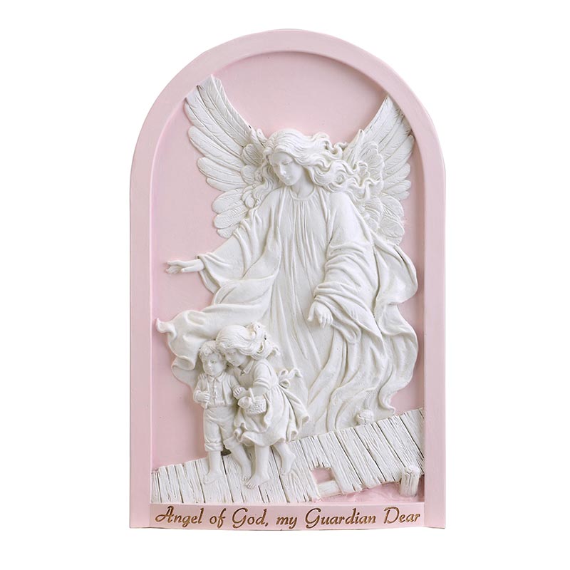 Guardian Angel Plaque Pink