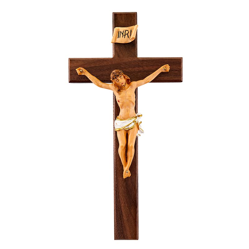 Crucifix with Hand-Painted Corpus