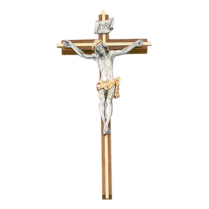 Crucifix with Two-Tone Corpus and Inlay