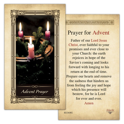 Advent Prayer Kilgarlin Laminated Prayer Card