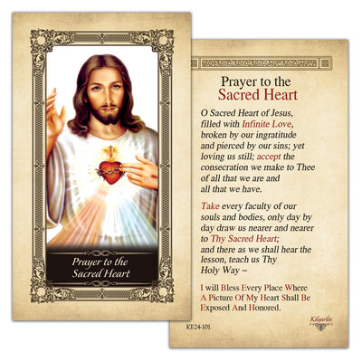 Sacred Heart  Prayer Card