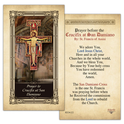 Crucifix at San Damiano Kilgarlin Laminated Prayer Card