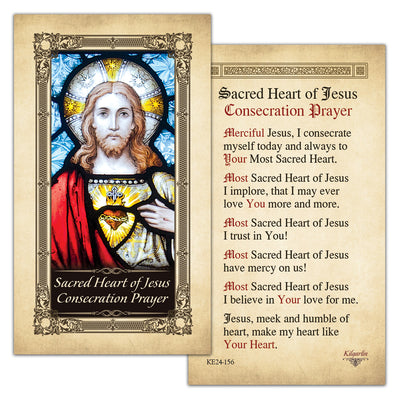 Sacred Heart of Jesus Consecration Prayer Card