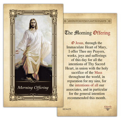 Morning Offering Kilgarlin Laminated Prayer Card