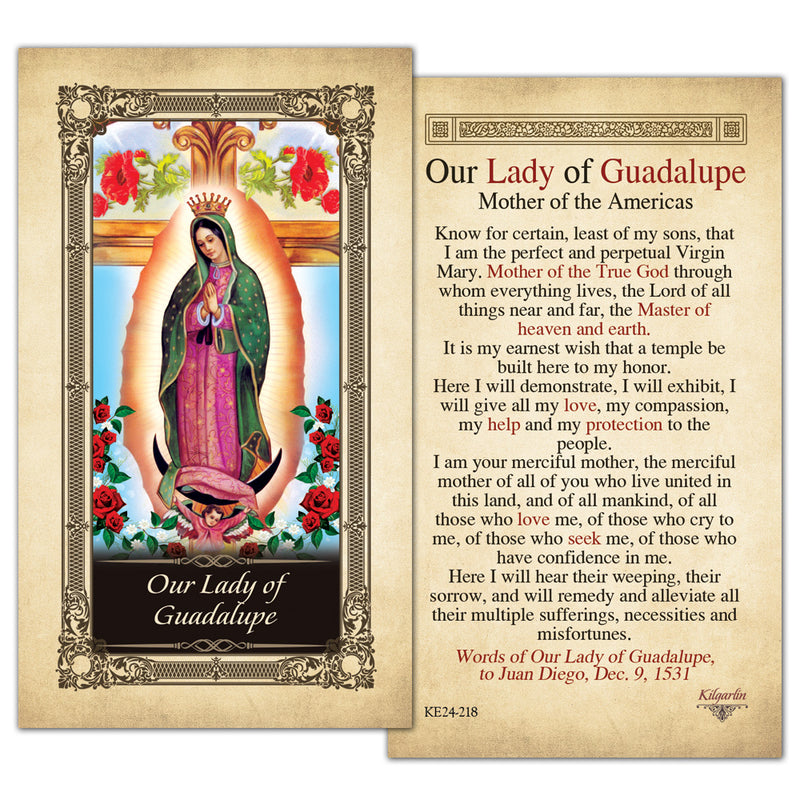 Our Lady of Guadalupe Prayer Card
