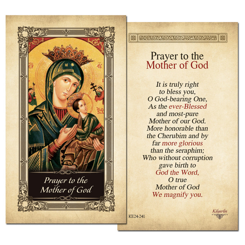 Mother of God Kilgarlin Laminated Prayer Card