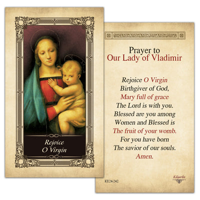 Our Lady of Vladimir Kilgarlin Laminated Prayer Card