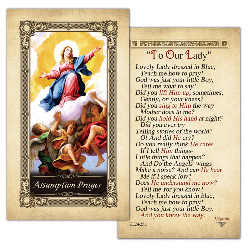 Assumption Prayer Kilgarlin Laminated Prayer Card