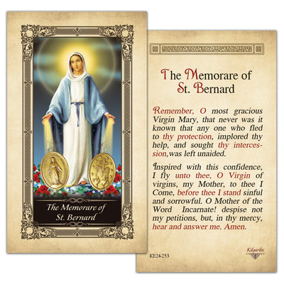 The Memorare St.Bernard Prayer Card