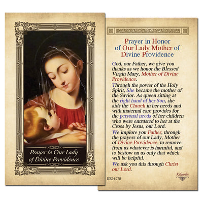 Our Lady of Divine Providence Kilgarlin Laminated Prayer Card