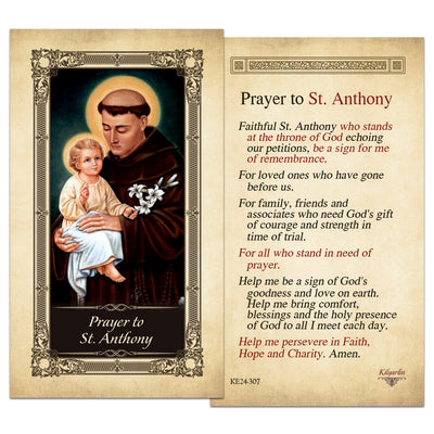 Prayer to St. Anthony Prayer Card