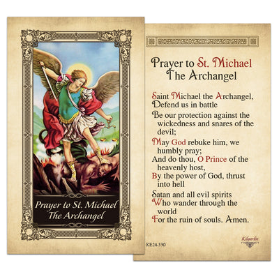 Prayer to St.Michael the Archangel Prayer Card
