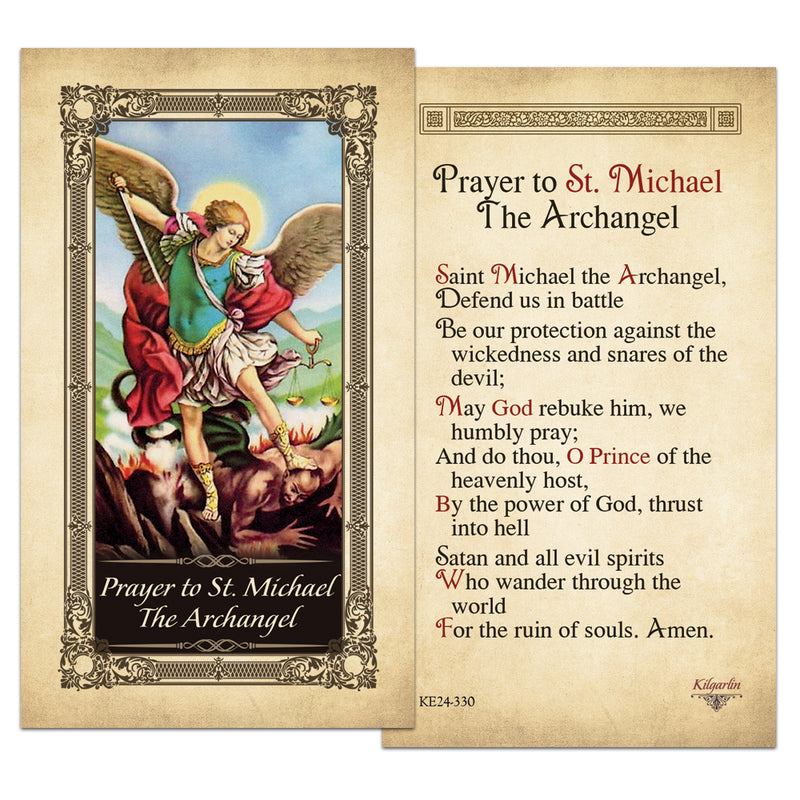 St.Michael Archangel Prayer Card