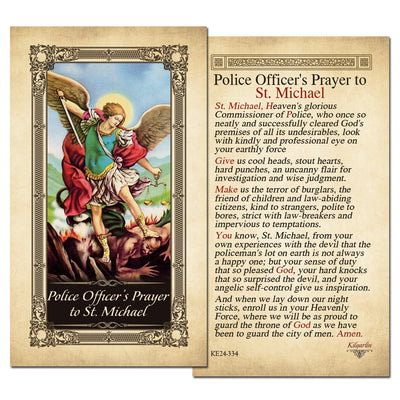 Police Officer's Prayer to St. Michael Kilgarlin Laminated Prayer Card