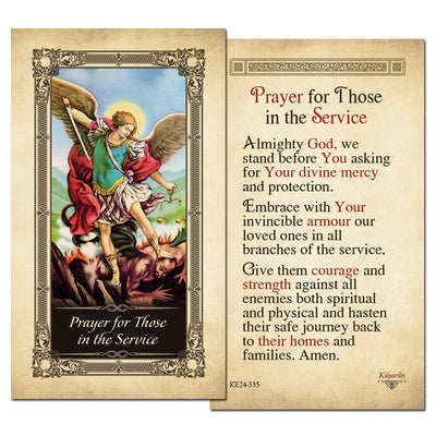 Prayer for those in the Service Kilgarlin Laminated Prayer Card