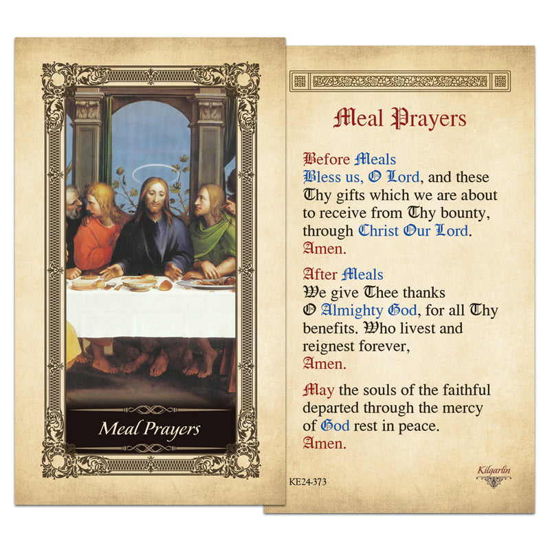 Meal Prayers Kilgarlin Laminated Prayer Card