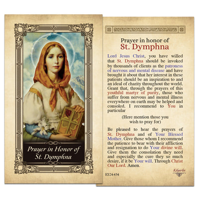 Prayer in Honor of St. Dymphna Kilgarlin Laminated Prayer Card