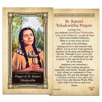 St. Kateri Tekakwitha Prayer Card