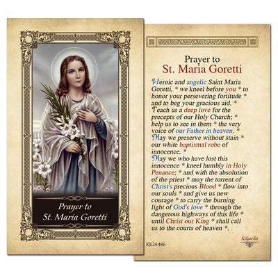 St. Maria Goretti Prayer Card