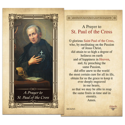 Saint Paul of the Cross Prayer Card