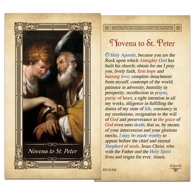 Novena to St. Peter Kilgarlin Laminated Prayer Card