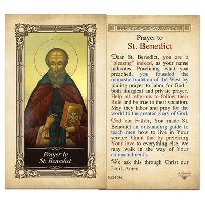Prayer to St. Benedict Prayer Card
