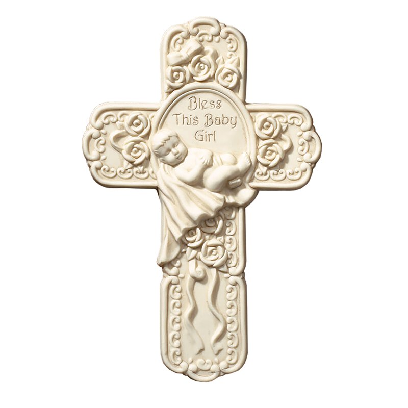 Tomaso Baby Girl Boxed Cross beautiful cross or crucifix in this collection comes in this elegant presentation box with the Tomaso logo emblazoned in gold foil on the front.
