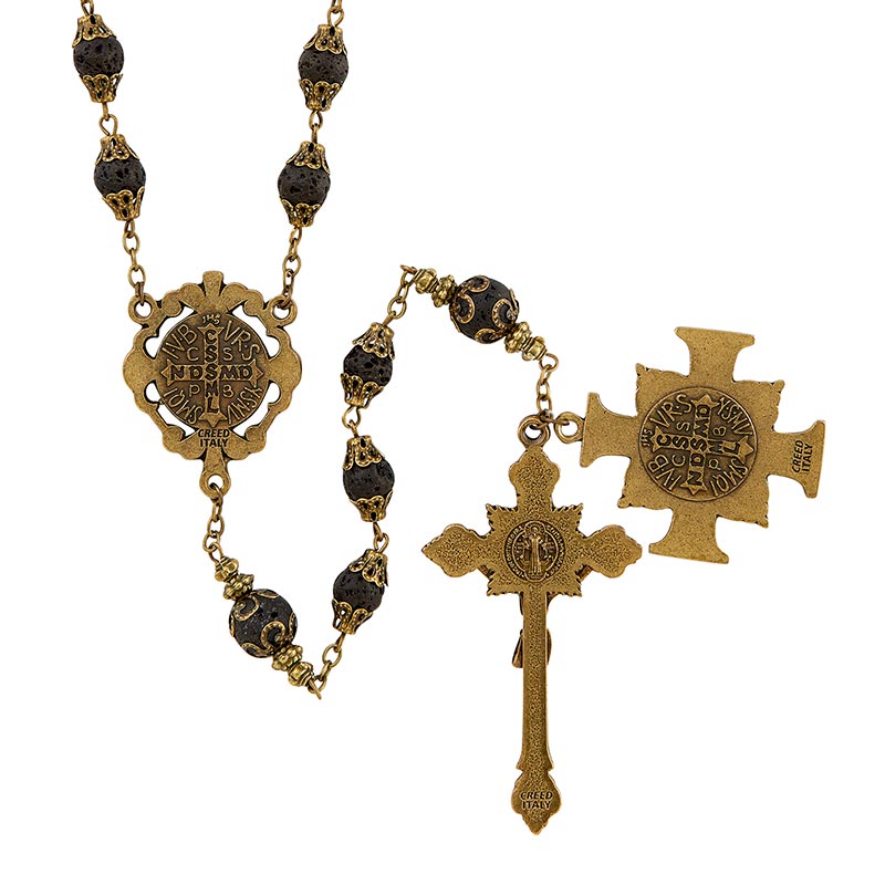 Vintage Rosary - Saint Benedict