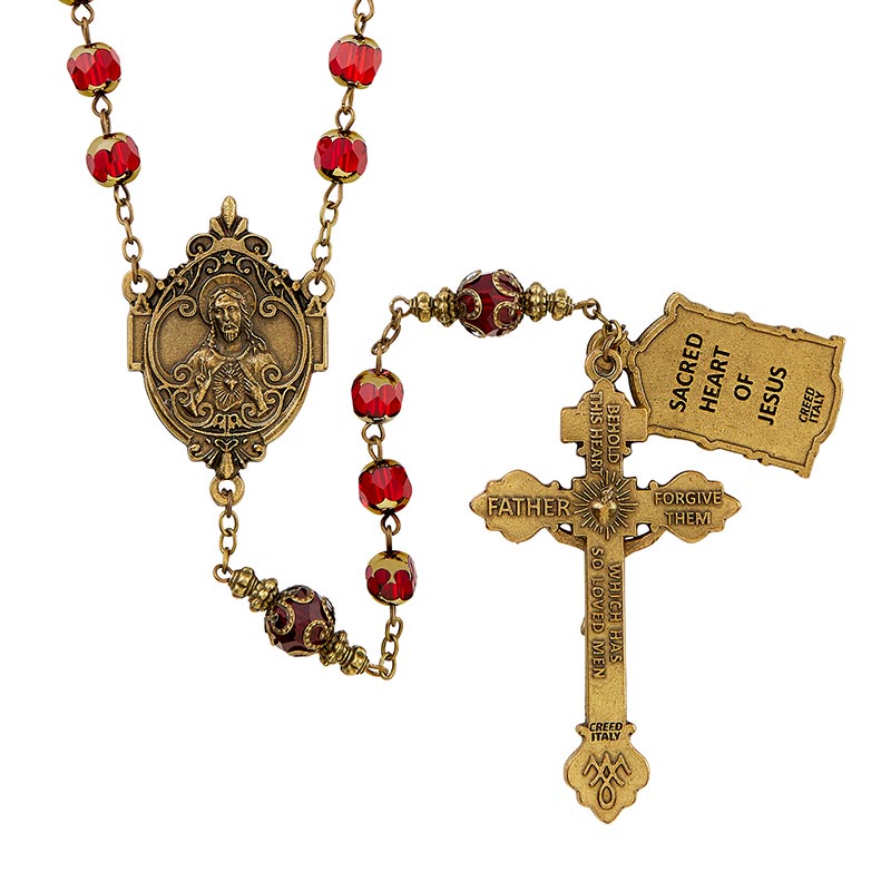 Vintage Rosary - Sacred Heart