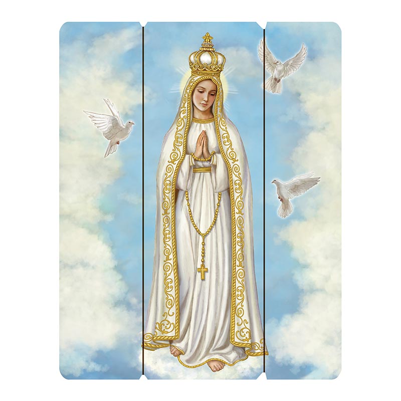 Our Lady of Fatima Pallet Sign