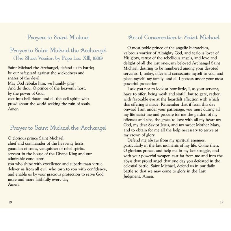 Aquinas Press Novena Book - St. Michael