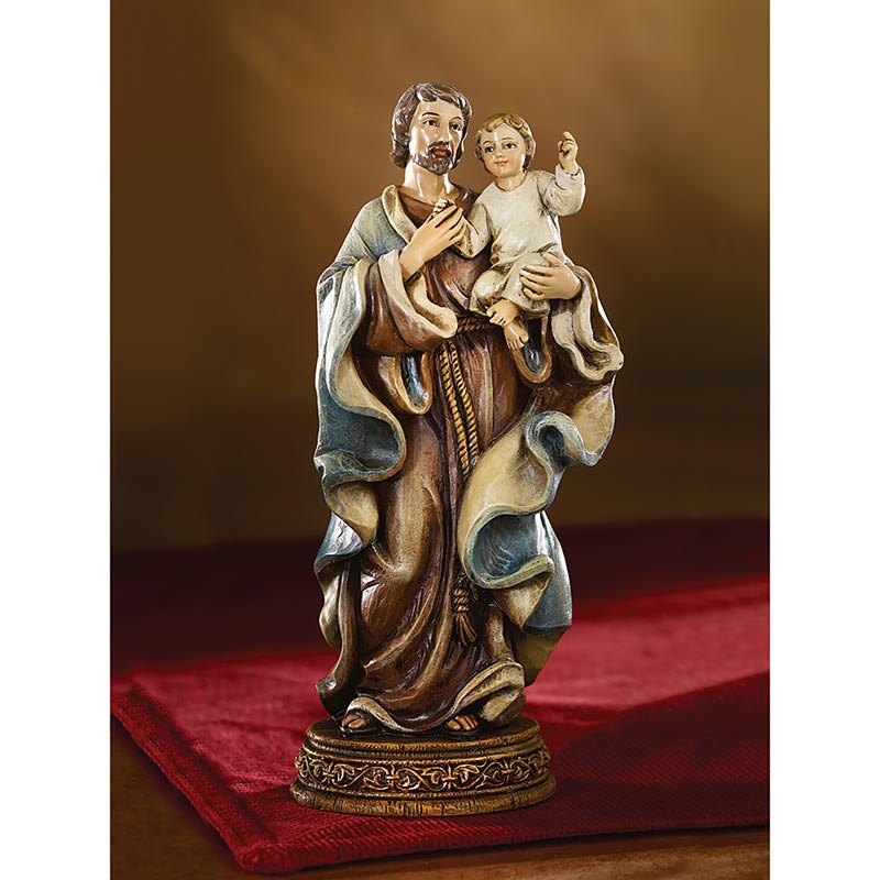 6.5"H Saint Joseph with Child Statue