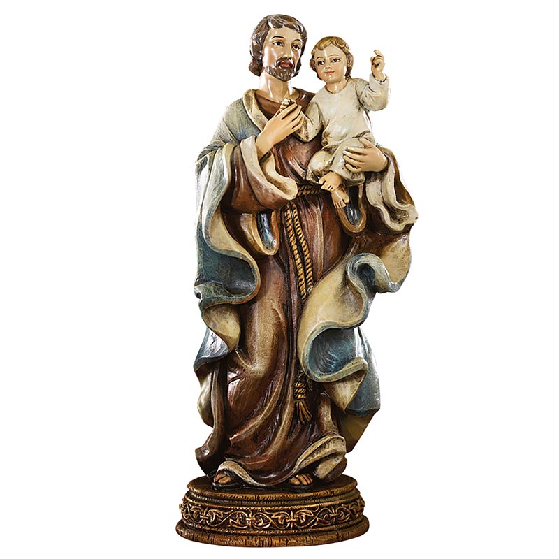 6.5"H Saint Joseph with Child Statue