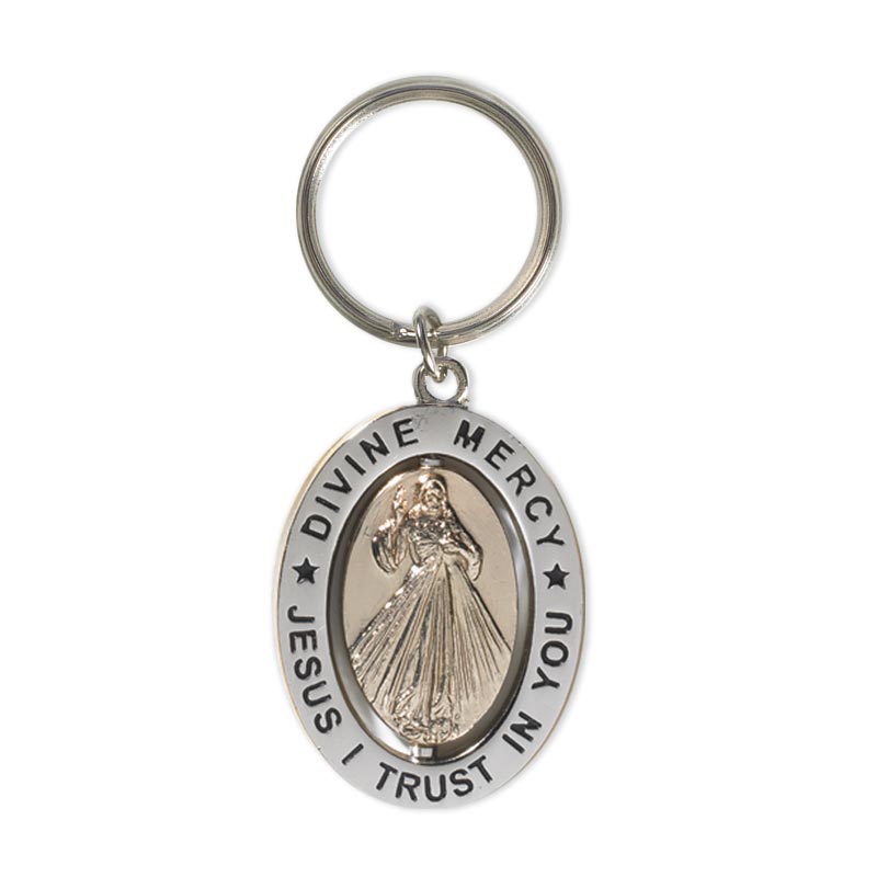 Divine Mercy Revolving Key Ring