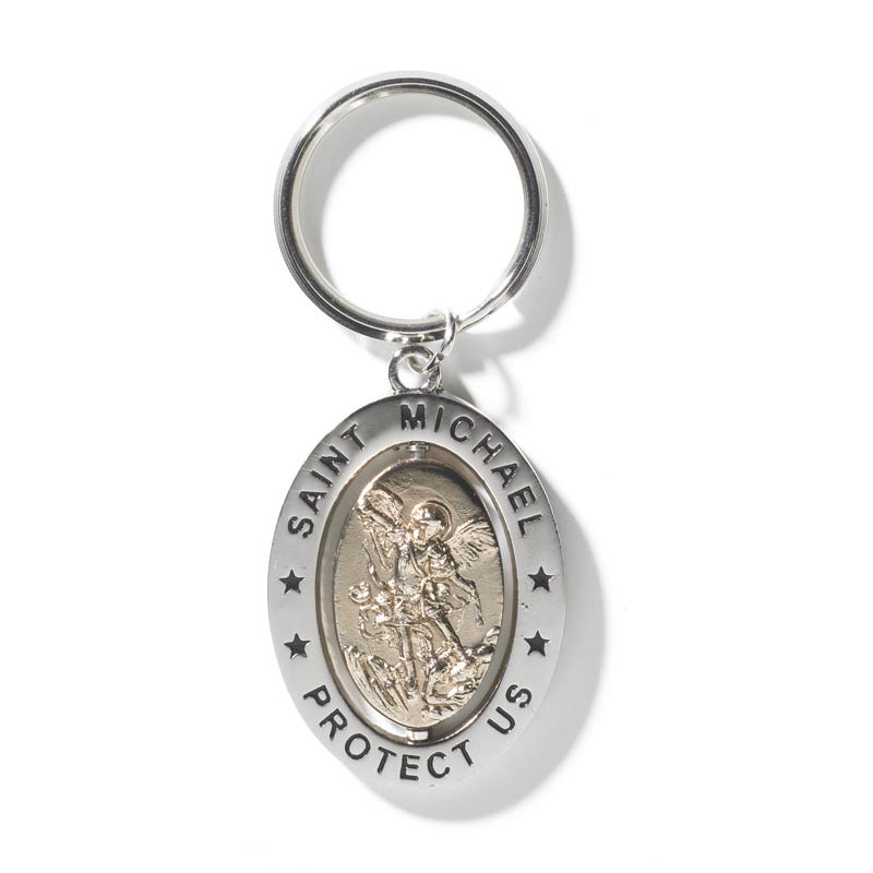 St Michael Revolving Key Ring