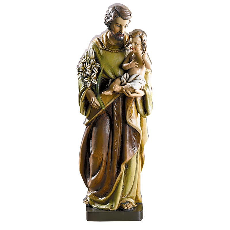 8"H Saint Joseph with Child Statue