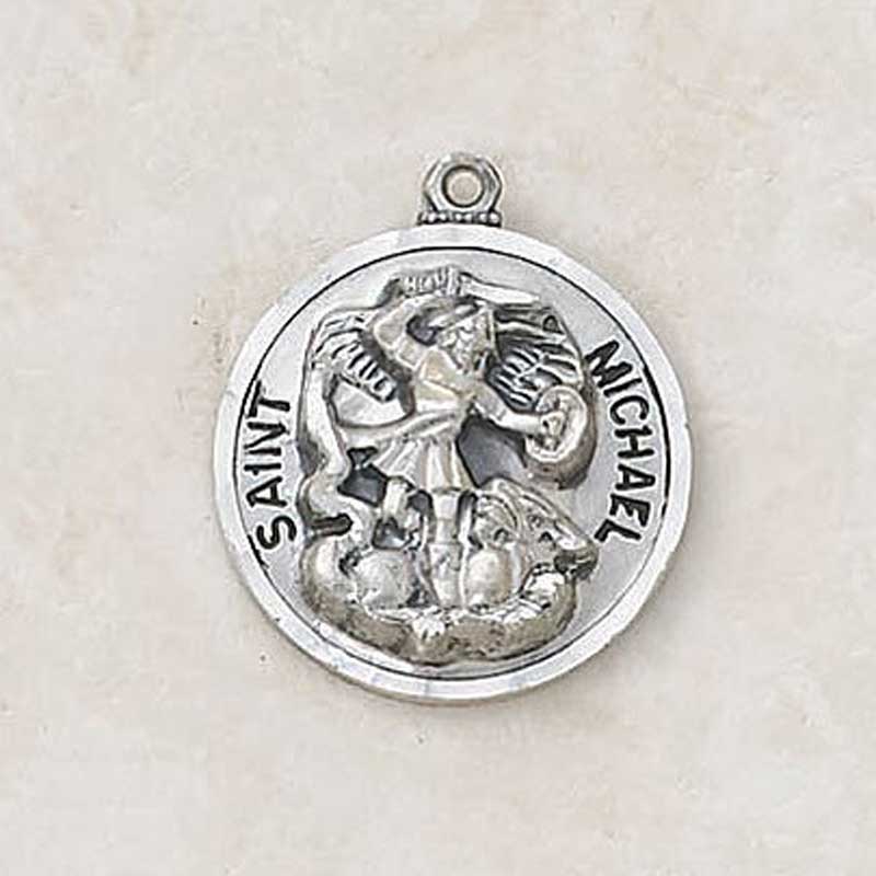 Saint Michael Round Medal with chain